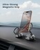 Moxedo Magnex Car Phone Holder Foldable Rounded Magnets for Dashboard with Vacuum Suction Cup 360&deg; Base Rotation with Metal Plate Compatible for All Smartphone