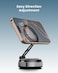 Moxedo Magnex Car Phone Holder Foldable Rounded Magnets for Dashboard with Vacuum Suction Cup 360&deg; Base Rotation with Metal Plate Compatible for All Smartphone