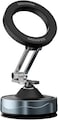 Moxedo Magnogrip Car Phone Holder Foldable Rounded Magnets for Dashboard with Vacuum Suction Cup 360&deg; Base Rotation with Metal Plate Compatible for All Smartphone