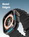 Moxedo Crystal Armor Screen Protector with Aluminium Alloy Bumper Frame, Keep Original Designed for Apple Watch Ultra Series 2024/2023/2022 49mm - Black