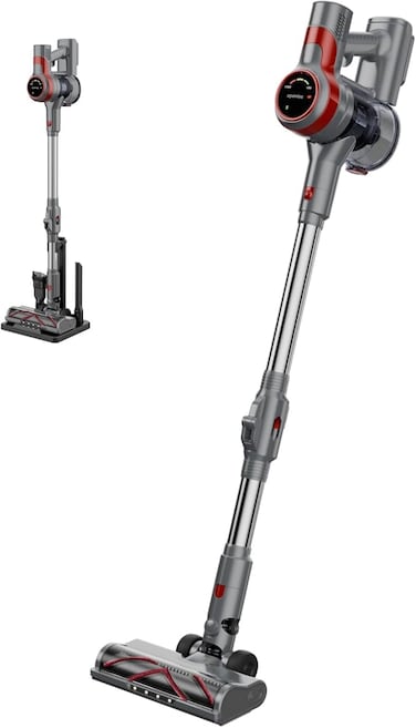 Moxedo Cordless Vacuum Cleaner 30KPa,3 Speed Modes,400W BLDC Motor, LED Display Stick Vacuum with Built-in Flashlight Free Standing Design for Car Home Carpet Hardwood &amp; Floor