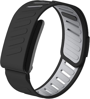 Moxedo Comfort Durable Whoop 5.0 Band Soft-Touch Silicone Replacement Wrist Strap&ndash;Flexible, Waterproof Watch Band for Men &amp; Women, Lightweight, Skin-Friendly with U-Shaped Connector - Black/Gray