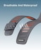 Moxedo Comfort Durable Whoop 5.0 Band Soft-Touch Silicone Replacement Wrist Strap–Flexible, Waterproof Watch Band for Men & Women, Lightweight, Skin-Friendly with U-Shaped Connector (Gray/Orange)