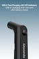 Moxedo JetStream+ Portable Electric Bidet Sprayer, Dual-Mode Water Jet, USB-C Rechargeable with LED Indicator, Wall Mount, 2.3L Water Tank for Travel and Camping
