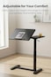 Moxedo Standix Adjustable Height Desk Ergonomic with Tilt Top Surface,Caster Wheels, Cup Holder, Device Holder, Modern Standing Desk (Black)