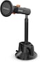 Moxedo 2 in 1 Car Phone Holder Adjustable and Durable Windshield Holder 360 Degrees Rotation with Detachable Arm and Secure Clamp Holder