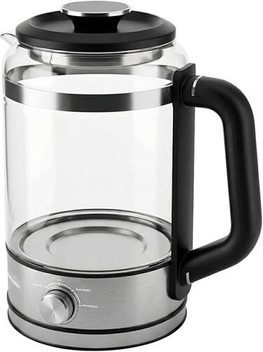 Moxedo Aeris Steam Tea Brewer Precision Steam Brewing 1.5L Capacity, BPA Free, 3 Control Modes, Smart Control Dial with Stainless Steel Tea Filter for Pure Tea Flavor 
