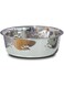 Saluki Premium Paw Embossed Pet Bowl, 1060 ml Capacity, Silver