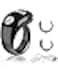ZIKR Smart Tasbih Zikr Ring, Adjustable Size 18mm/20mm/22mm Digital Finger Rings, OLED Display Ring Counter, Waterproof Finger Counter for Muslims Prayer Time Reminde