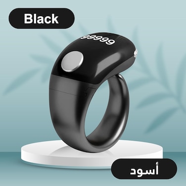 ZIKR Smart Tasbih Zikr Ring, Adjustable Size 18mm/20mm/22mm Digital Finger Rings, OLED Display Ring Counter, Waterproof Finger Counter for Muslims Prayer Time Reminde