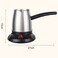 DENX Electric Turkish Coffee Pot 650W, 0.5L Stainless Steel Coffee &amp; Tea Maker, 360&deg; Rotating Base, Fast Heating Arabic Coffee Maker, Boil-Dry Protection