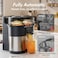 DENX Electric Citrus Juicer 100W, 380ML Compact Fruit Juicer with Dual Press System, Stainless Steel Body, Orange Lemon Lime Juicer Machine for Home Use