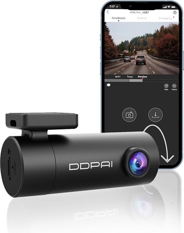 DDPAI Dash Cam for Cars 1296P UHD, Dashcam with Night Vision, Car Dash Camera Front with G-Sensor, Loop Recording, 24H Parking Model, Mini Pro