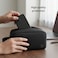WiWU lightweight Urban Pouch Multi-Pocket Organizer Bag Durable Handle Water-Resistant PU Travel and Tech Storage Case for Gadgets Accessories Everyday Carry (Black)