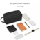 WiWU lightweight Urban Pouch Multi-Pocket Organizer Bag Durable Handle Water-Resistant PU Travel and Tech Storage Case for Gadgets Accessories Everyday Carry (Black)