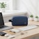WiWU lightweight Urban Pouch Multi-Pocket Organizer Bag Durable Handle Water-Resistant PU Travel and Tech Storage Case for Gadgets Accessories Everyday Carry (Blue)