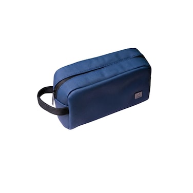 WiWU lightweight Urban Pouch Multi-Pocket Organizer Bag Durable Handle Water-Resistant PU Travel and Tech Storage Case for Gadgets Accessories Everyday Carry (Blue)