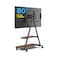 Heavy Duty Mobile TV Cart for 43-80 Inch TVs up to 150lbs, VESA 600x400mm, Dual Storage Shelves, Tilt &amp;amp; Swivel Adjustment, Black   MT6001