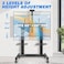 Mobile TV Cart with Wheels for 65-120 Inch TVs up to 310 lbs, Heavy Duty Rolling TV Stand, Extra Large Shelf, 3 Height Levels, Max VESA 1000x600, Black