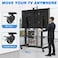 Mobile TV Cart with Wheels for 65-120 Inch TVs up to 310 lbs, Heavy Duty Rolling TV Stand, Extra Large Shelf, 3 Height Levels, Max VESA 1000x600, Black