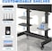 Mobile TV Cart with Wheels for 65-120 Inch TVs up to 310 lbs, Heavy Duty Rolling TV Stand, Extra Large Shelf, 3 Height Levels, Max VESA 1000x600, Black