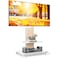 Heavy Duty Mobile TV Stand for 50&ndash;86 Inch TVs, Height Adjustable, VESA 800x600 mm, 68 kg Capacity, AV Shelf, Lockable Wheels, White &amp; Oak