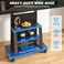 Heavy Duty Mobile TV Stand for 40&ndash;86 Inch TVs, 3-Tier Media Shelves, Height Adjustable, Lockable Wheels, VESA 800x400 mm, 90 kg Capacity, Black