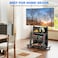 Heavy Duty Mobile TV Stand for 40&ndash;86 Inch TVs, 3-Tier Media Shelves, Height Adjustable, Lockable Wheels, VESA 800x400 mm, 90 kg Capacity, Black
