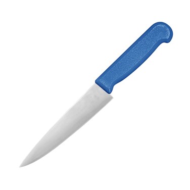 Kitchen Master 6 Inch Stainless Steel Professional Chef Knife (Blue)   NSF Certified for Fish/Seafood Prep, KMK002