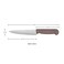 Kitchen Master 6 Inch Stainless Steel Professional Chef Knife (Brown)   NSF Certified for Cooked Meat, KMK003