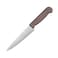 Kitchen Master 6 Inch Stainless Steel Professional Chef Knife (Brown)   NSF Certified for Cooked Meat, KMK003