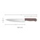 Kitchen Master 8 Inch Stainless Steel Professional Chef Knife (Brown)   NSF Certified for Cooked Meat, KMK011