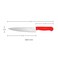 Kitchen Master 8 Inch Stainless Steel Professional Chef Knife (Red)   NSF Certified for Raw Meat Preparation, KMK013