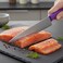 Kitchen Master 8 Inch Stainless Steel Professional Chef Knife (Purple)   NSF Certified for Allergen Control, KMK016