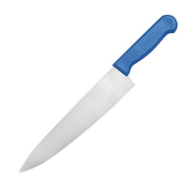 Kitchen Master 10 Inch Stainless Steel Professional Chef Knife (Blue)   NSF Certified for Fish/Seafood Prep, KMK018