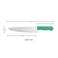 Kitchen Master 10 Inch Stainless Steel Professional Chef Knife (Green)   NSF Certified for Produce &amp; Vegetables, KMK020
