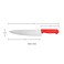 Kitchen Master 10 Inch Stainless Steel Professional Chef Knife (Red)   NSF Certified for Raw Meat Preparation, KMK021
