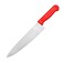 Kitchen Master 10 Inch Stainless Steel Professional Chef Knife (Red)   NSF Certified for Raw Meat Preparation, KMK021