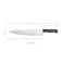 Kitchen Master 12 Inch Stainless Steel Professional Chef Knife (Black)   NSF Certified for Commercial Bulk Prep, KMK025