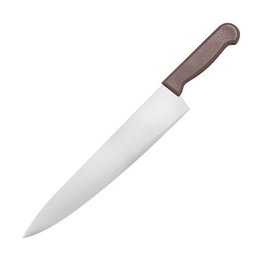 Kitchen Master 12 Inch Stainless Steel Professional Chef Knife (Brown)   NSF Certified for Cooked Meat Bulk Prep, KMK027