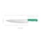 Kitchen Master 12 Inch Stainless Steel Professional Chef Knife (Green)   NSF Certified for Produce Bulk Prep, KMK028