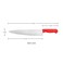 Kitchen Master 12 Inch Stainless Steel Professional Chef Knife (Red)   NSF Certified for Raw Meat Bulk Prep, KMK029