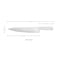 Kitchen Master 12 Inch Stainless Steel Professional Chef Knife (White)   NSF Certified for Dairy &amp; Baking Bulk Prep, KMK030