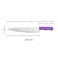 Kitchen Master 12 Inch Stainless Steel Professional Chef Knife (Purple)   NSF Certified for Allergen Bulk Prep, KMK032