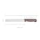 Kitchen Master 8 Inch Stainless Steel Serrated Bread Knife (Brown)   Professional Slicer, KMK034