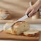 Kitchen Master 10 Inch Stainless Steel Serrated Bread Knife (Black)   Heavy-Duty Slicer, KMK036