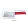 Kitchen Master 6 Inch Stainless Steel Meat Cleaver (Red)   NSF Ready for Raw Meat Chopping, KMK046