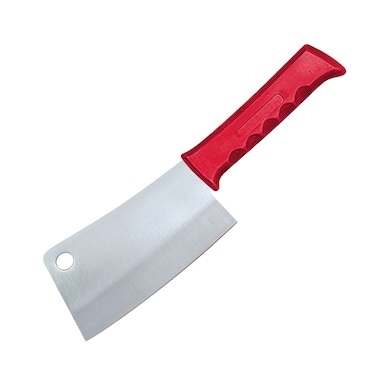 Kitchen Master 6 Inch Stainless Steel Meat Cleaver (Red)   NSF Ready for Raw Meat Chopping, KMK046