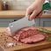 Kitchen Master 7 Inch Stainless Steel Meat Cleaver (Green)   Heavy-Duty Butcher Chopping Knife, KMK050