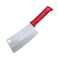 Kitchen Master 7 Inch Stainless Steel Meat Cleaver (Red)   NSF Ready for Raw Meat Chopping, KMK051